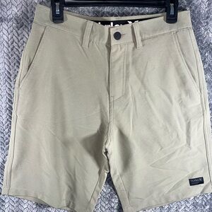 Hurley Men's Khaki Flat Front Shorts